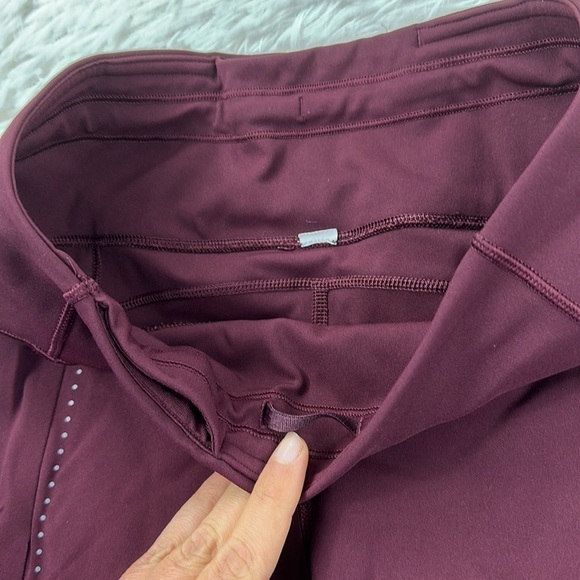 Lululemon Extra Mile Crop (Reflective 23") Garnet - Picture 4 of 6